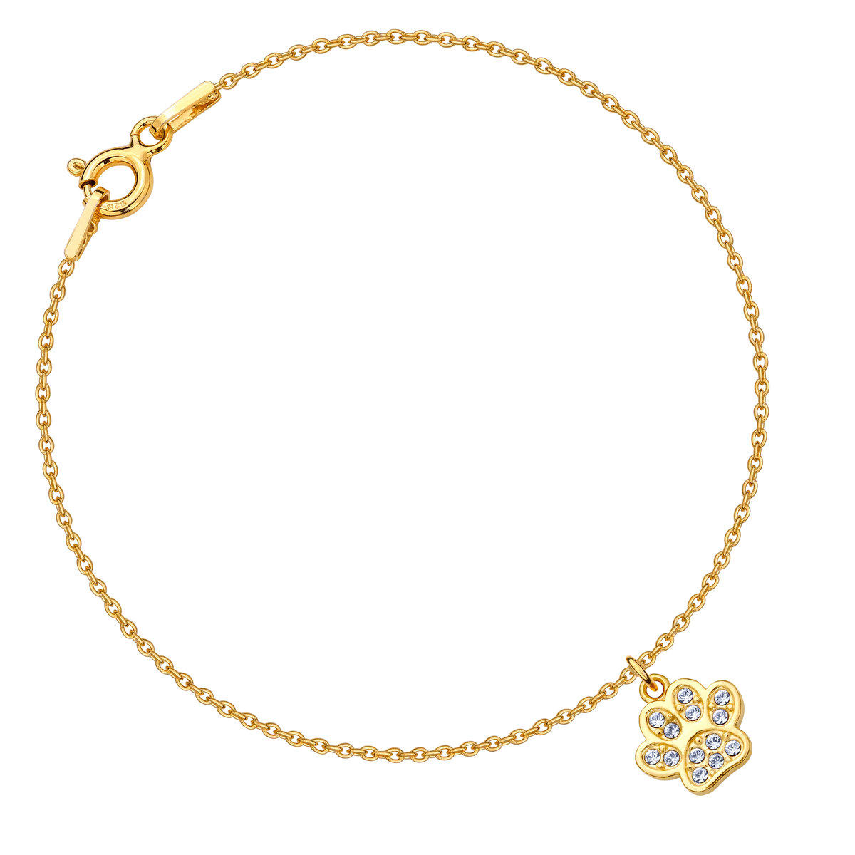 MYNESS Bransoletka z psią łapką z kryształami Swarovski /1806/