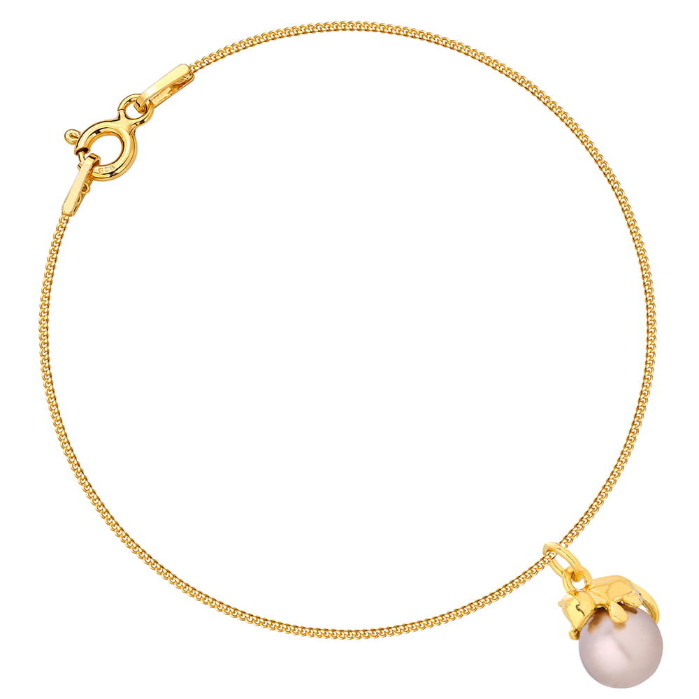 MYNESS Bransoletka z kotkiem z perełką Swarovski /1949/