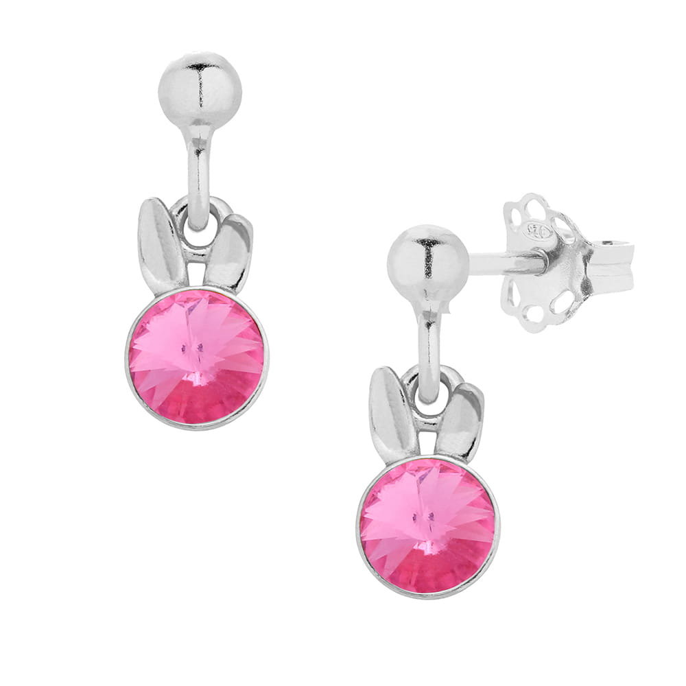 MYNESS Kolczyki z króliczkiem z kryształem Swarovski /956/