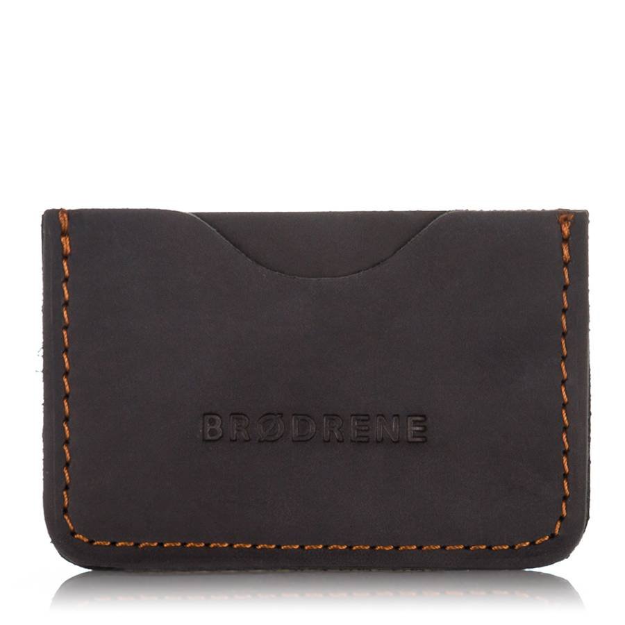 Etui na karty ze skóry naturalnej holder brodrene e01 czarny