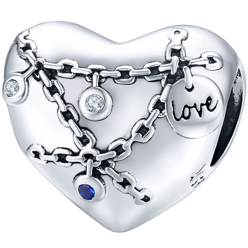 CHARMS SERCE WIĘŹ srebro 925 koralik