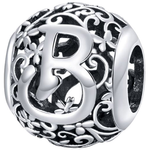 CHARMS LITERA B srebro pr 925 koralik zawieszka