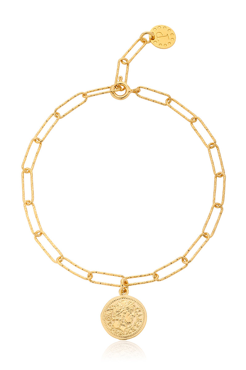 The Richness bransoletka z 1 monetą pozłacana