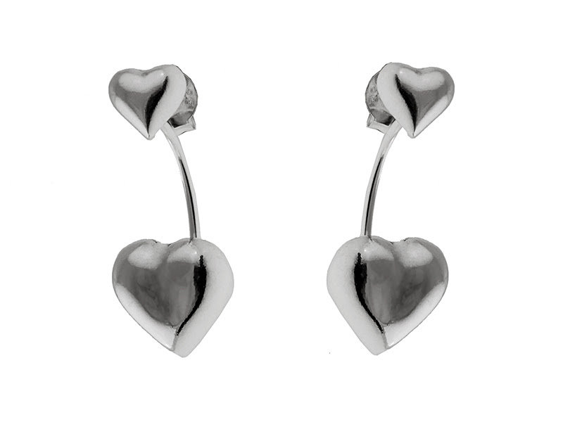 Kolczyki srebrne Rihanki serca k1282 - 2,6g