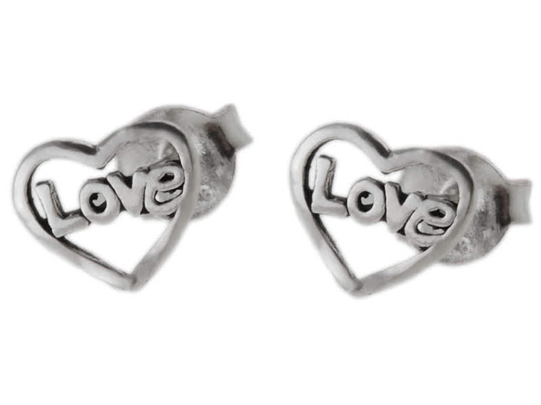 KOLCZYKI SREBRNE SERCA SERDUSZKA LOVE k2396- 0,5g.