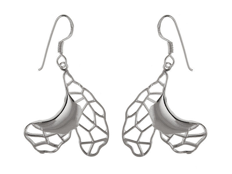 Srebrne wiszące ażurowe kolczyki k1355 - 4,3g