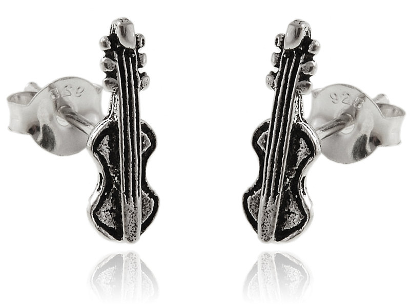 Kolczyki srebrne skrzypce k2942 - 0,8g.