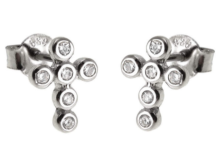 KOLCZYKI SREBRNE KRZYŻE k2264 - 1g.