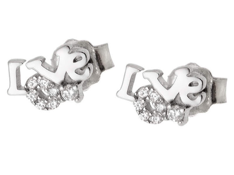 KOLCZYKI SREBRNE LOVE k2298- 0,9g.
