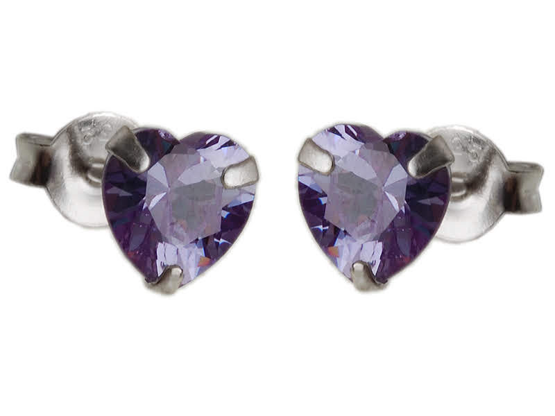 KOLCZYKI SREBRNE WKRĘTKI SERCA K2568 - 0,8g.