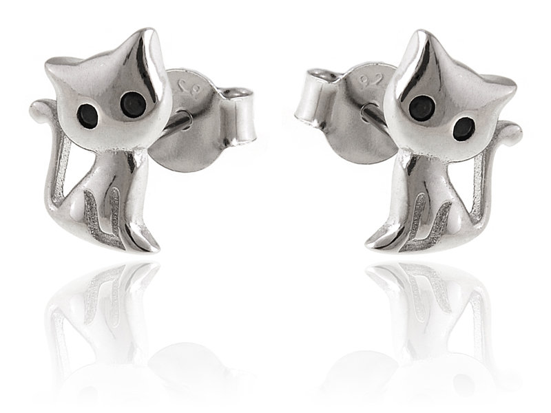 Kolczyki srebrne koty kotki k2965 - 1,4g