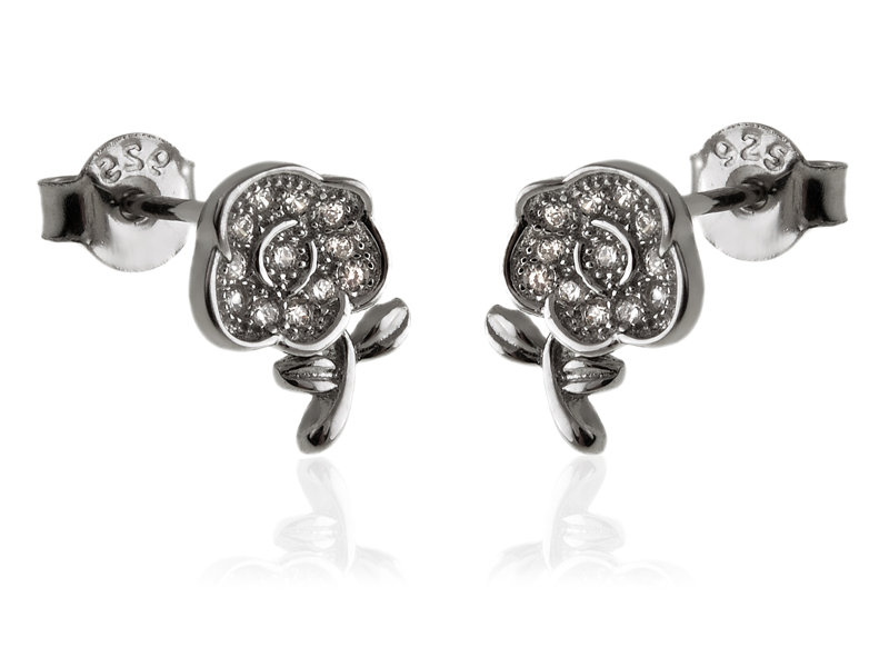 Kolczyki srebrne kwiatki kwiaty k2816 - 1,3 g.