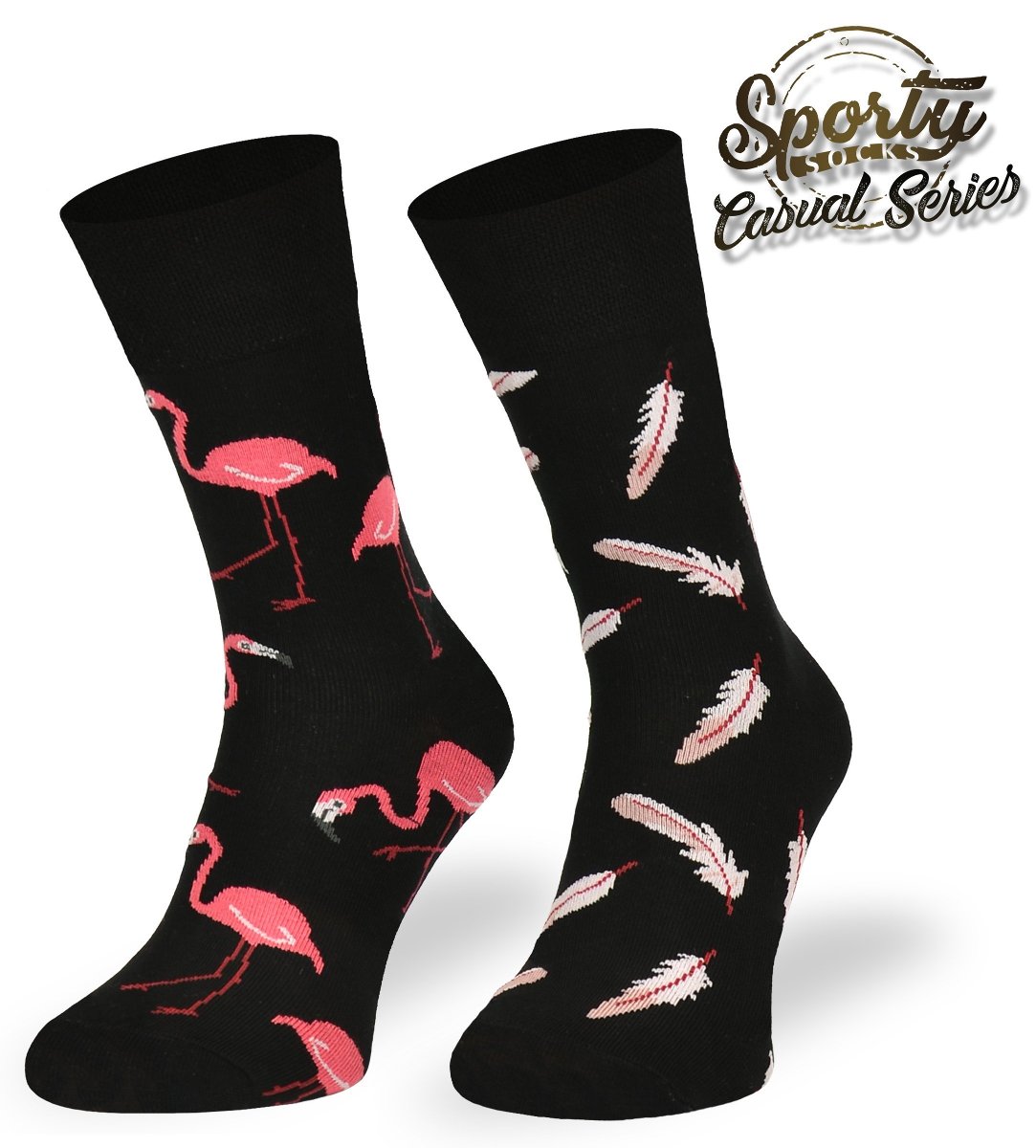 Kolorowe skarpetki, Flamingi, 43/46
