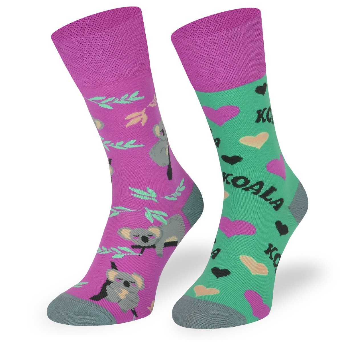 Kolorowe skarpetki asymetryczne, Koala, 43/46