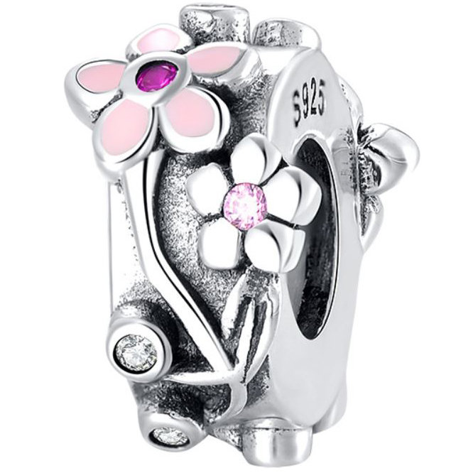 CHARMS STOPER KWIATKI srebro 925