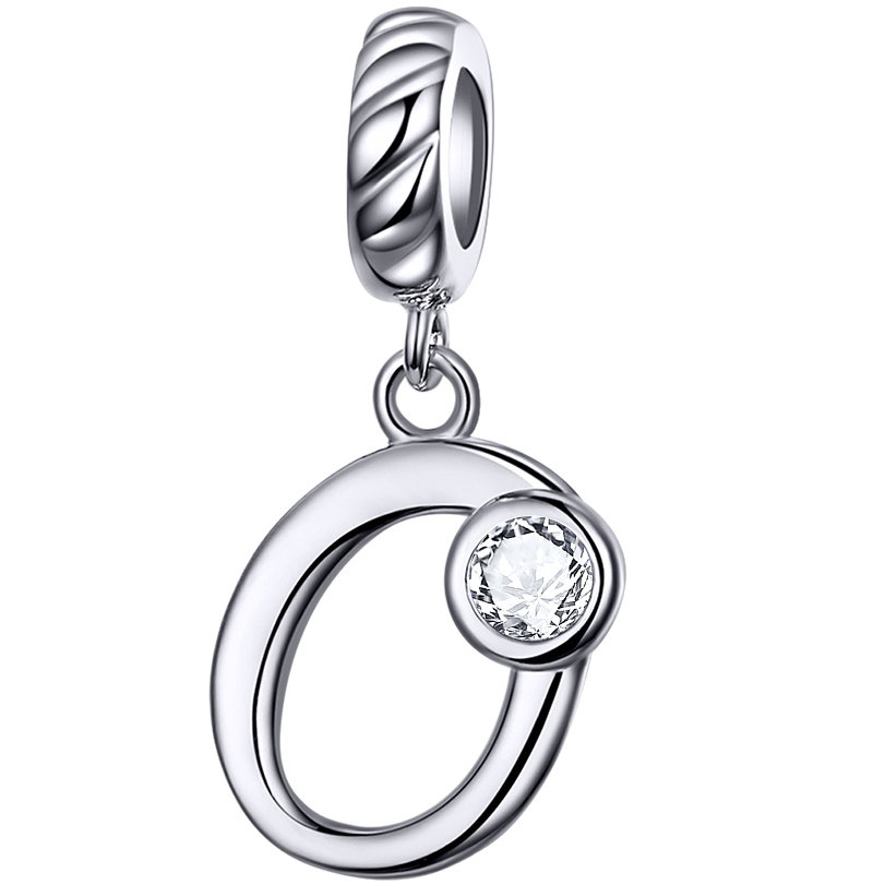 CHARMS LITERKA O srebro pr 925 koralik zawieszka