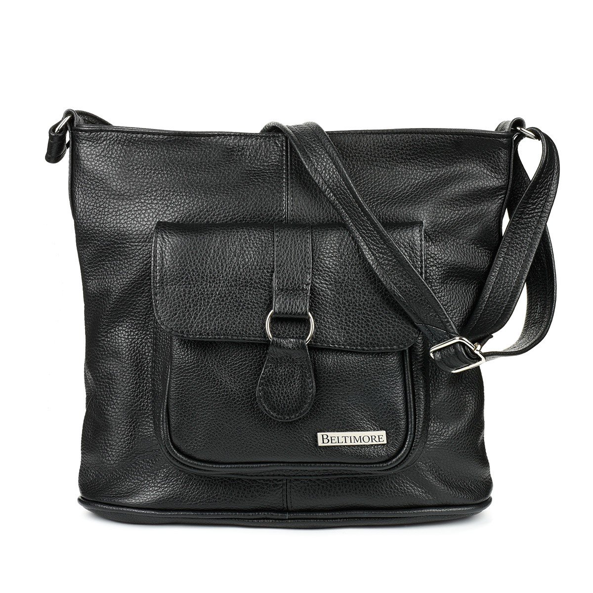 Czarna Torebka Skórzana damska A4 duża torba Beltimore T71 czarny