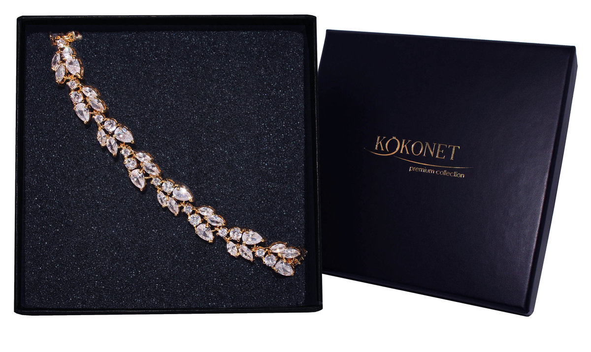 Bransoletka ślubna FLORAL gold