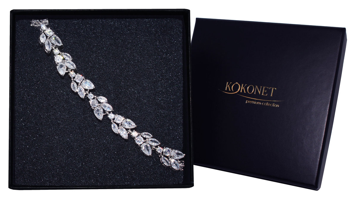 Bransoletka ślubna FLORAL silver