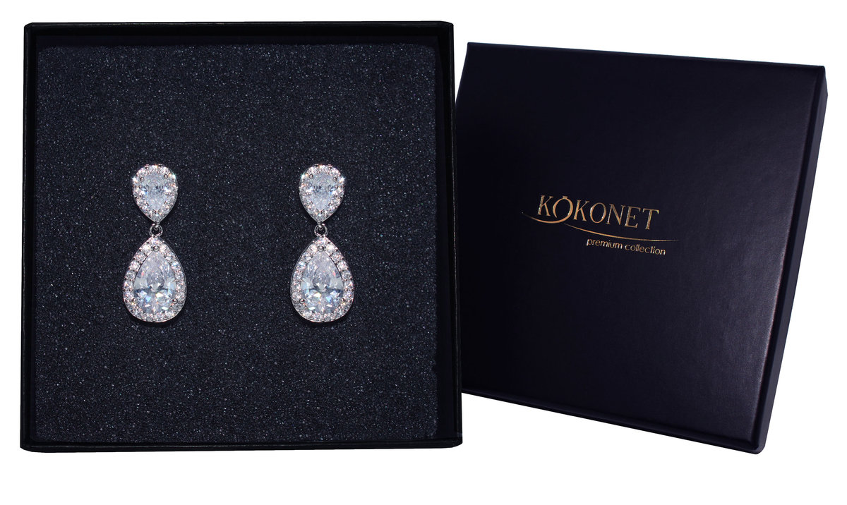 Kolczyki ślubne MIGDAL silver