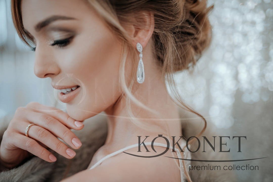 Kolczyki ślubne CALLA silver