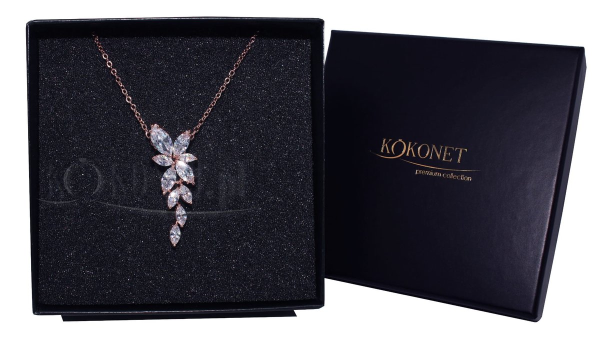 Naszyjnik ślubny FLORES rose