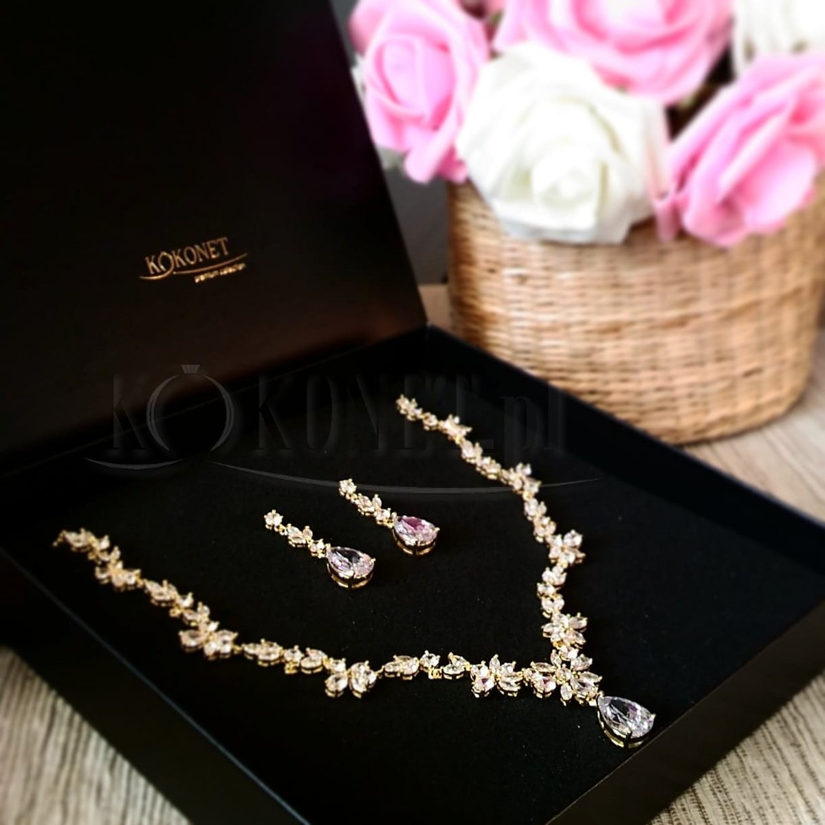 Komplet ślubny FLORAL gold