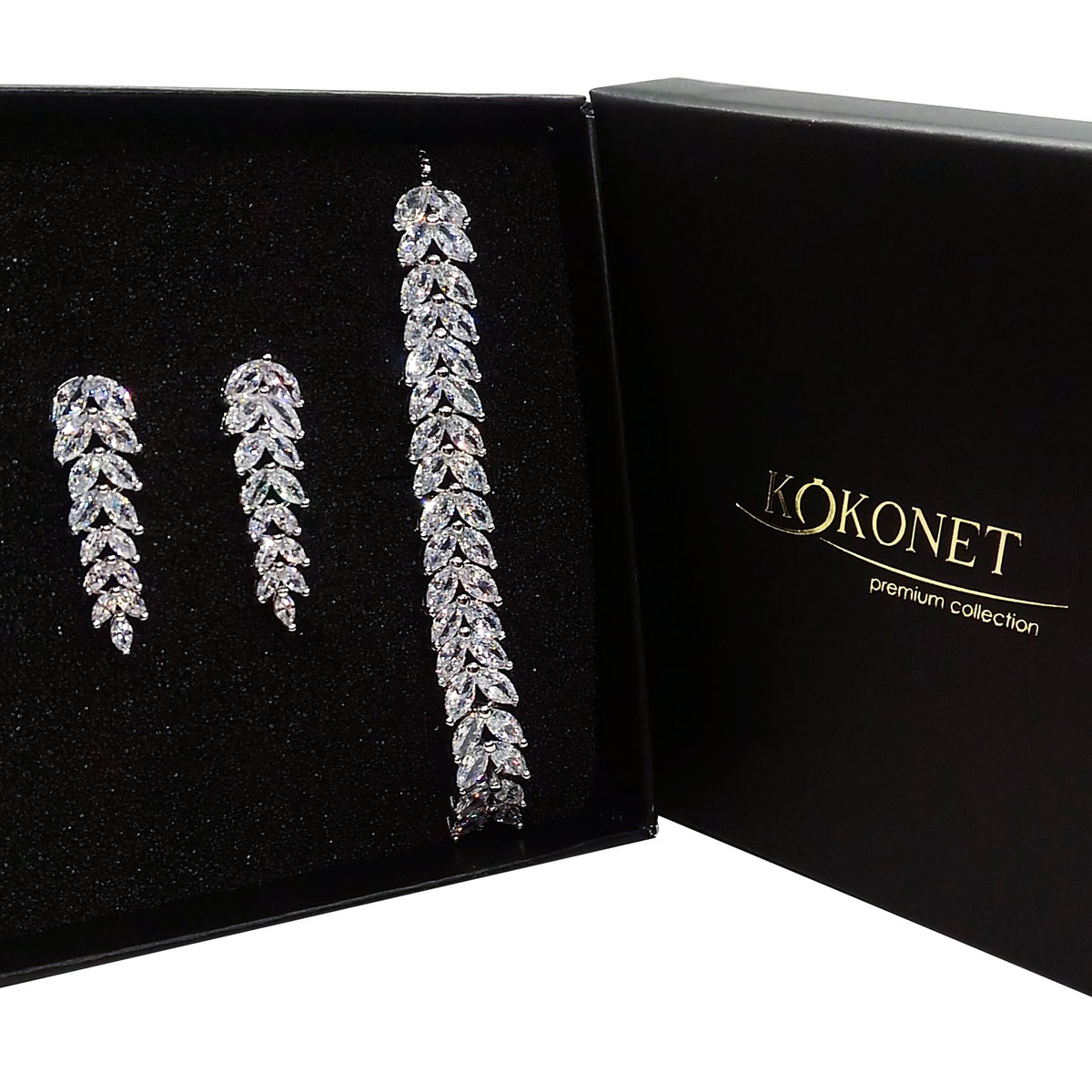 Komplet ślubny BERTA silver