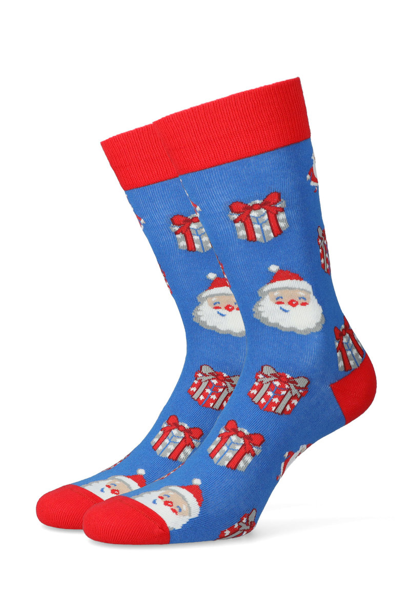 Lancerto, Skarpety niebieskie w mikołaje i prezenty, rozmiar 40/43