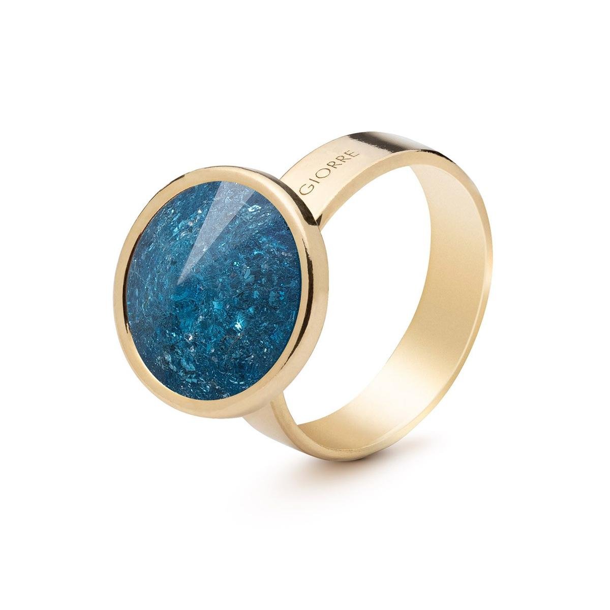 Srebrny pierścionek Gavbari rivoli 12mm, srebro 925 : Kryształy - kolor - Gavbari - Midnight blue, ROZMIAR PIERŚCIONKA - 13 |UK:N | Φ16,67 MM, Srebr..