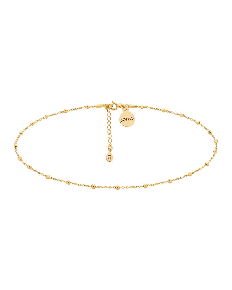Złoty choker z kuleczkami