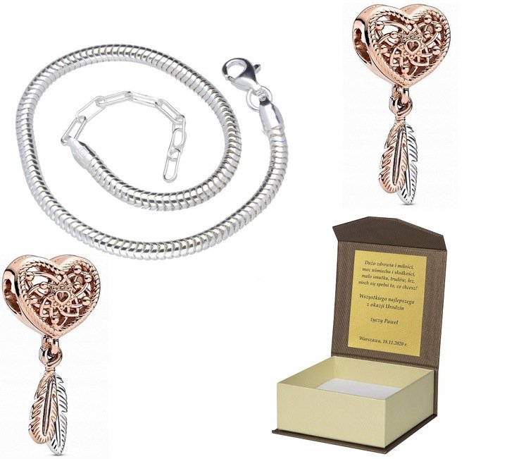 Bransoletka 925 do Pandora+charm 18-22cm BC7