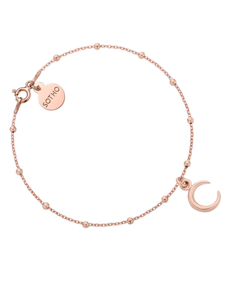 Bransoletka z księżycem z różowego złota