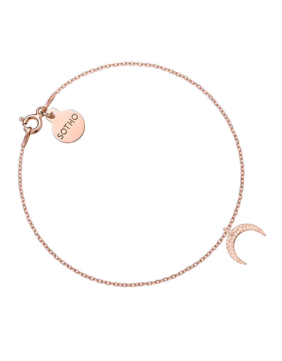 Bransoletka z księżycem z różowego złota