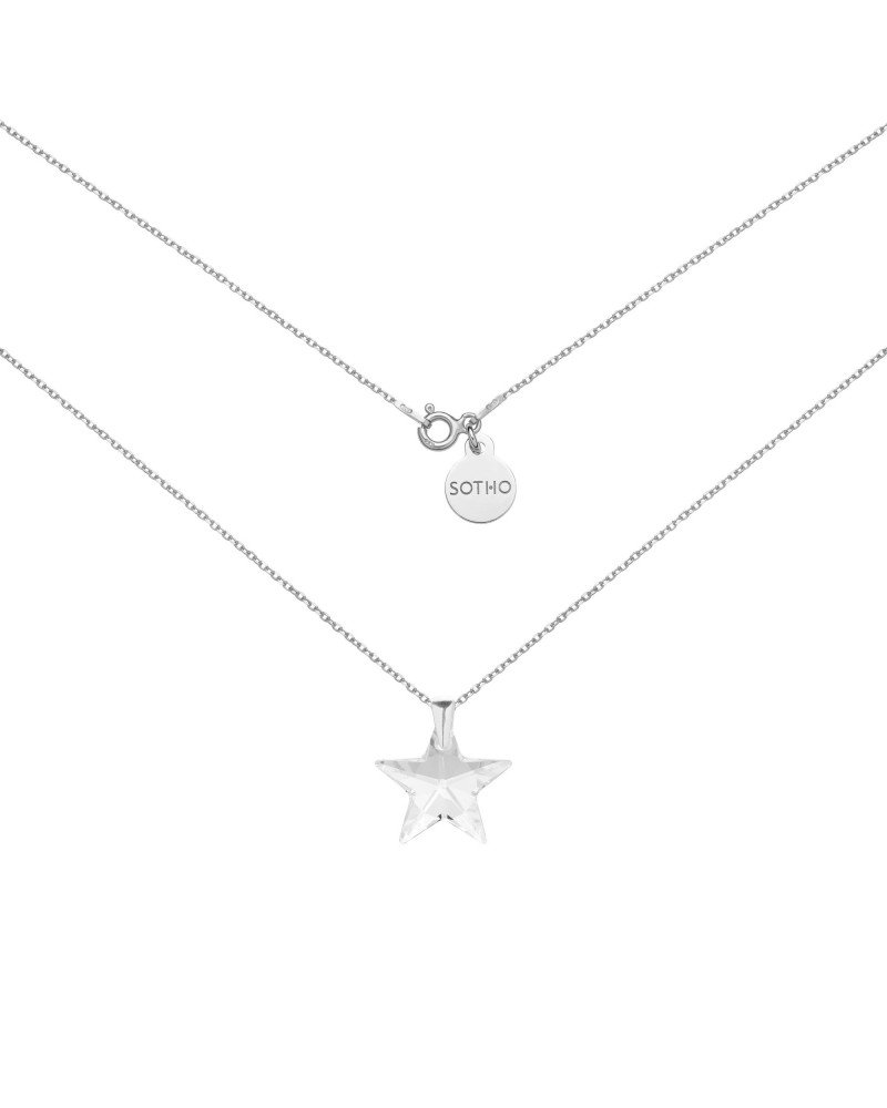 Srebrny naszyjnik z gwiazdą SWAROVSKI® CRYSTAL