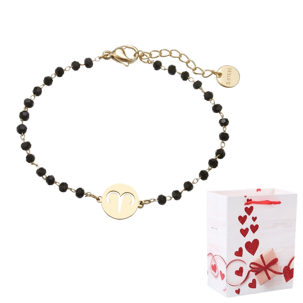 Bransoletka Złota Beads Stal Chirurgiczna BARAN