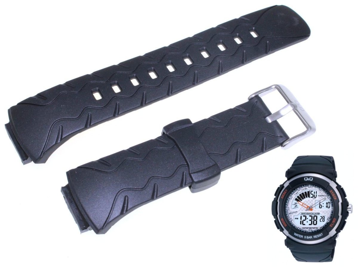 Pasek do zegarka Q&Q M012-001 18 mm Tworzywo