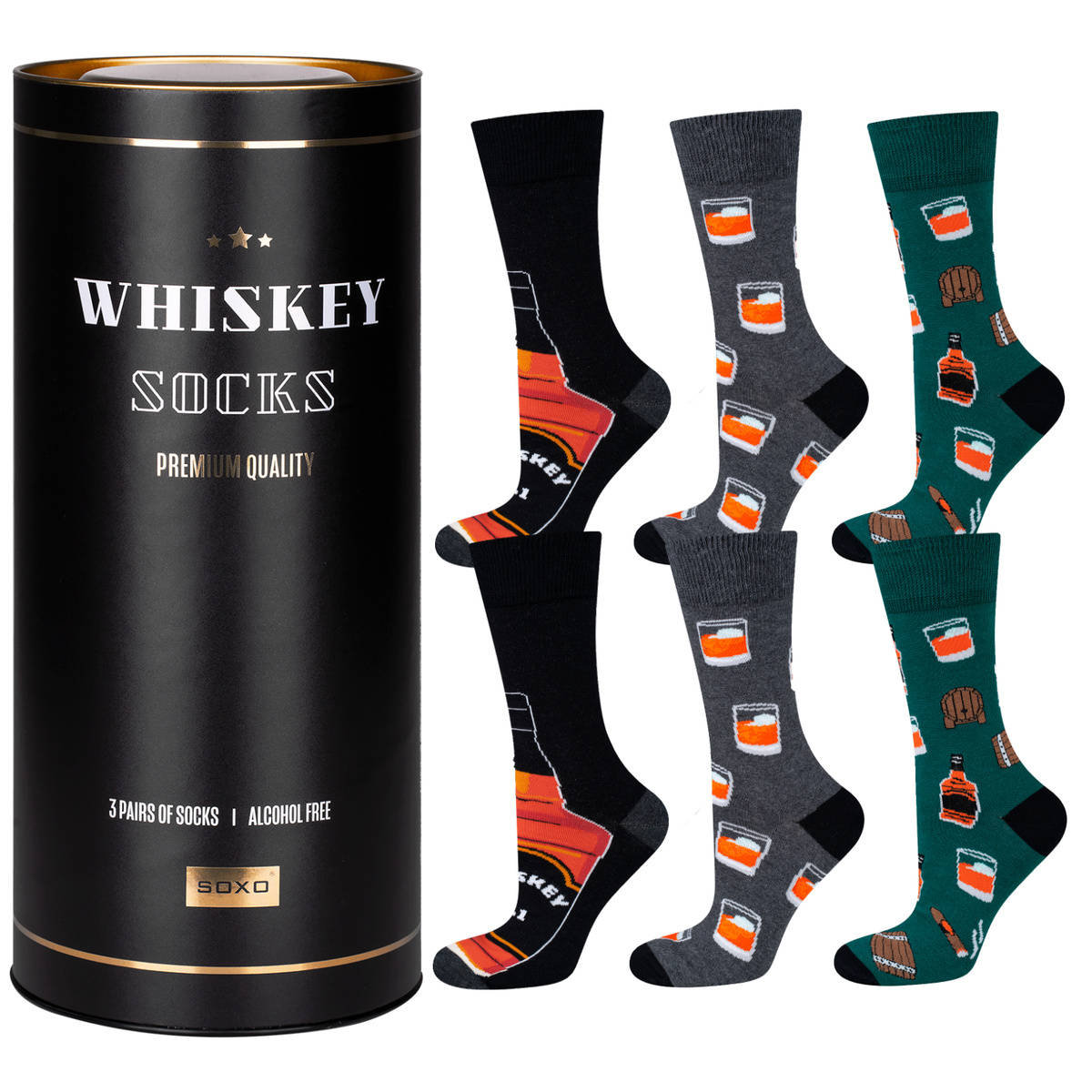 Soxo Skarpety męskie Whiskey 3 pary