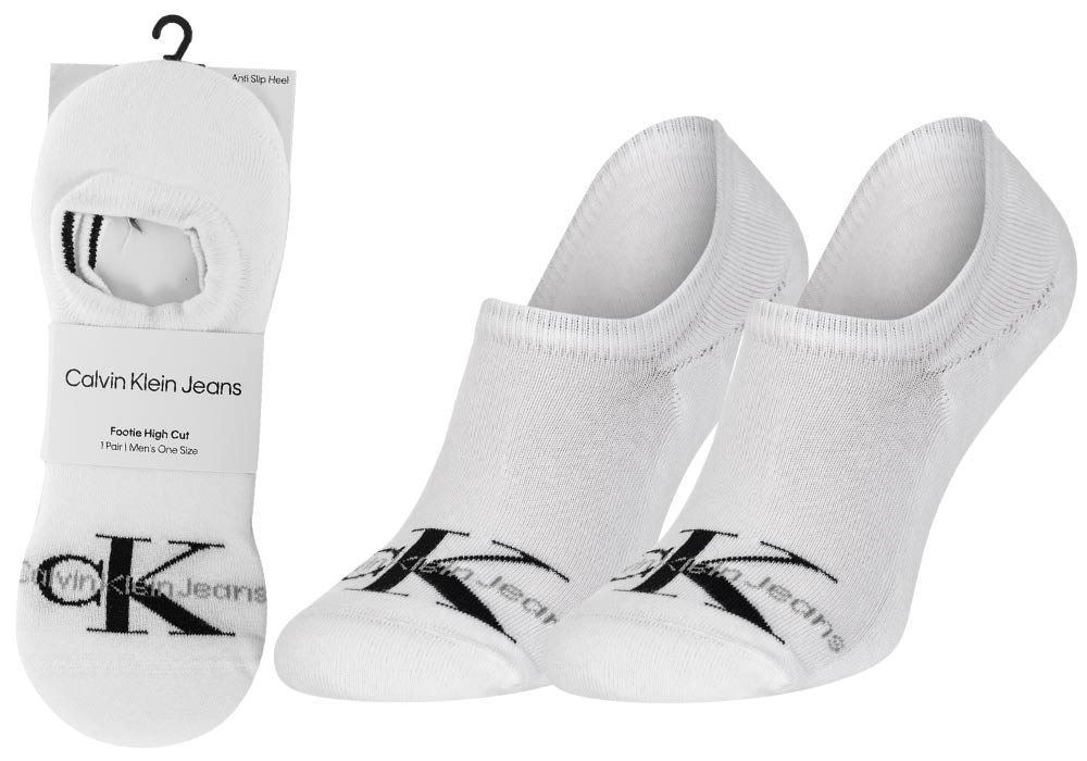 CALVIN KLEIN SKARPETKI STOPKI 1 PARA WHITE 701218733 001 - Rozmiar: 40-46