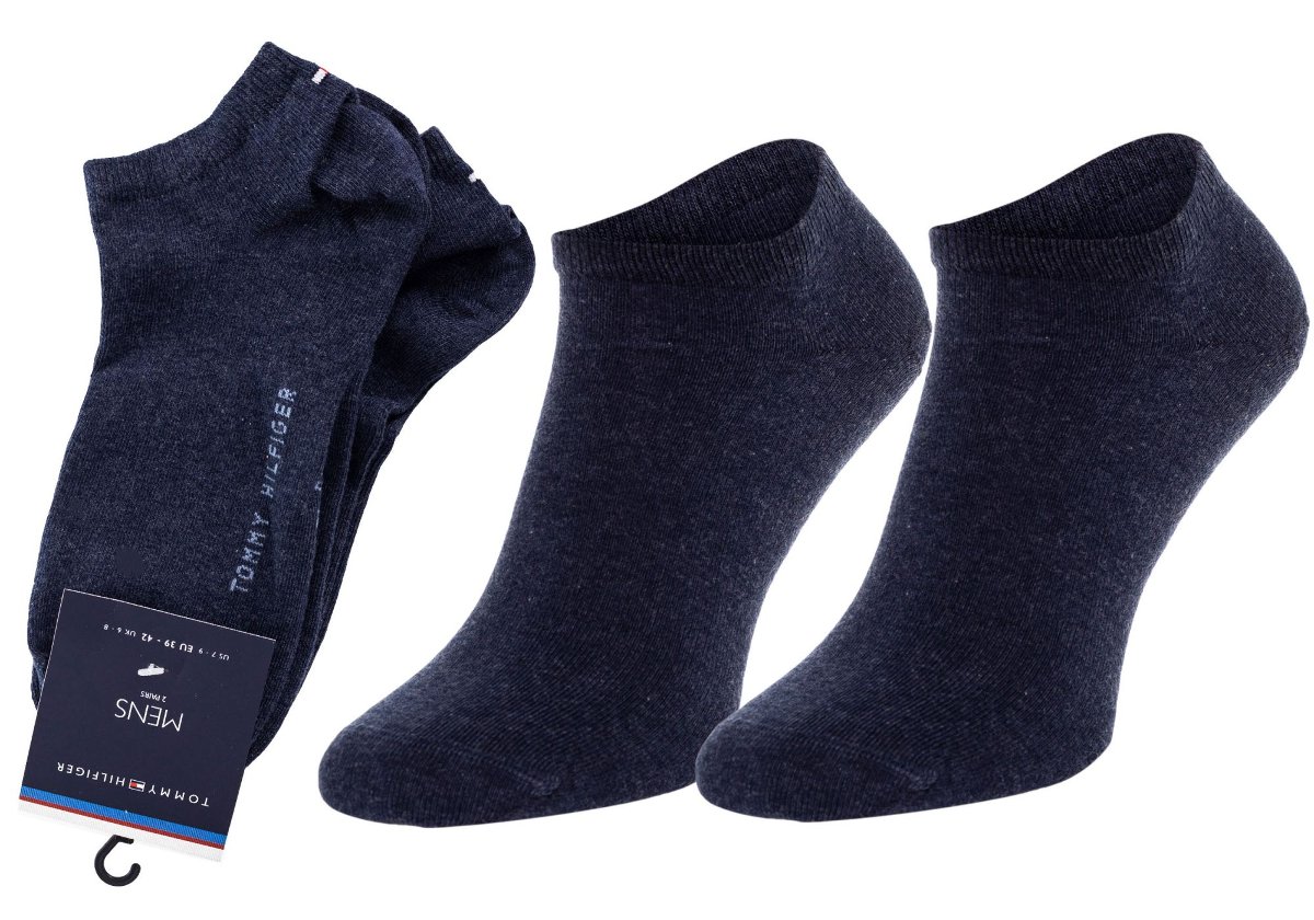 TOMMY  HILFIGER SKARPETKI STOPKI 2 P JEANS 342023001 356 - Rozmiar: 43-46