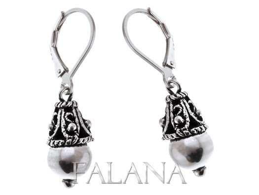 Srebrne kolczyki oksydowane k0275 - 5g.