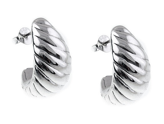 Kolczyki srebrne dmuchane kropla sztyft k0893 - 4,5g.