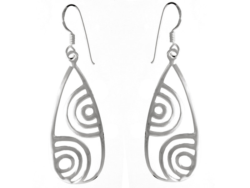 Kolczyki srebrne wiszące ażur k1519 - 3,3 g.