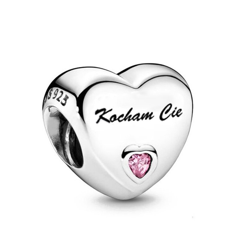 Zawieszka SREBRO 925 Charms koralik do PANDORA Kocham Cię
