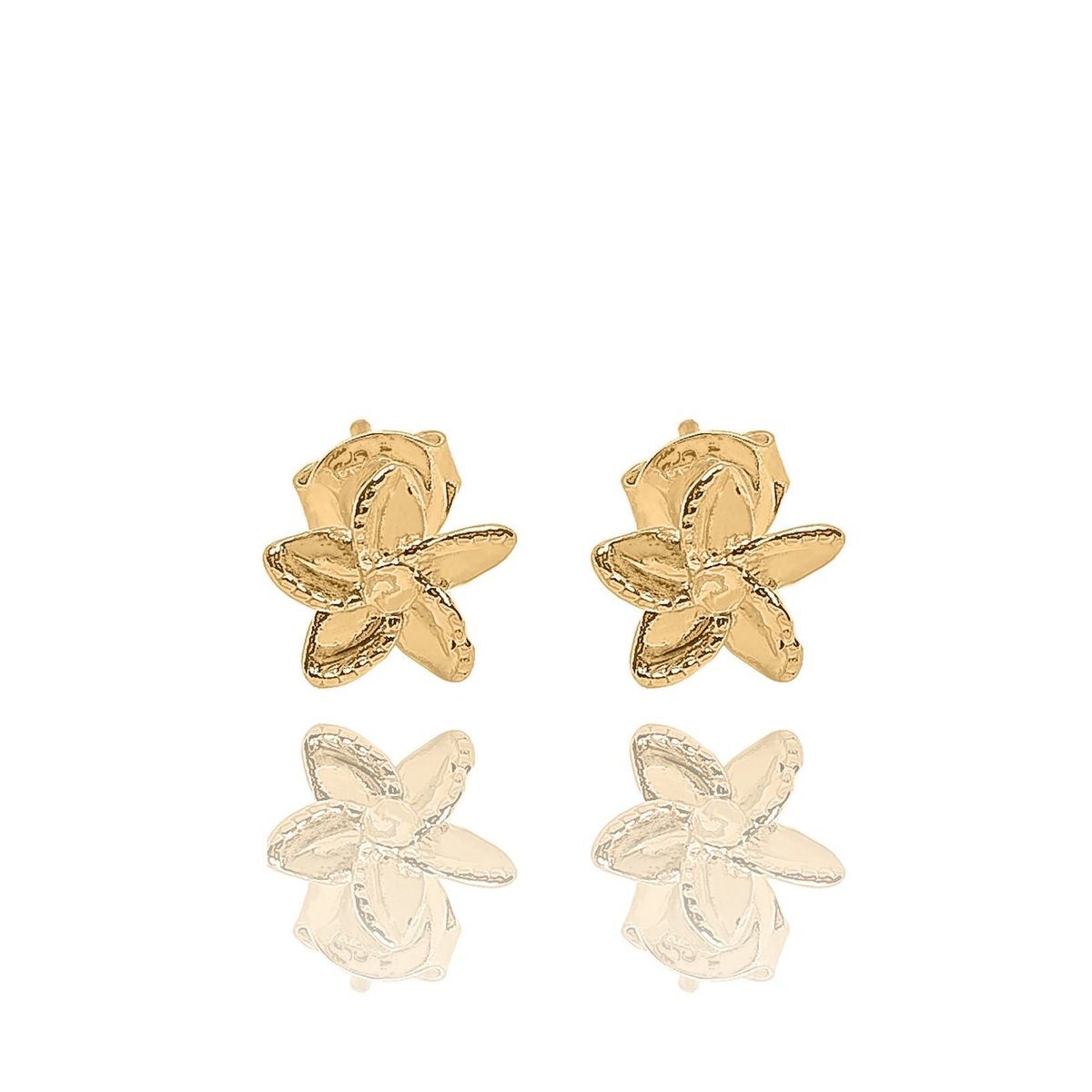 Kolczyki srebrne pozłacane z kwiatuszkami