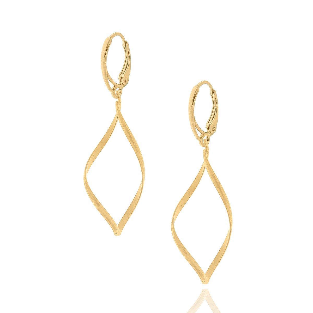 Kolczyki srebrne pozłacane ze spiralnymi zawieszkami