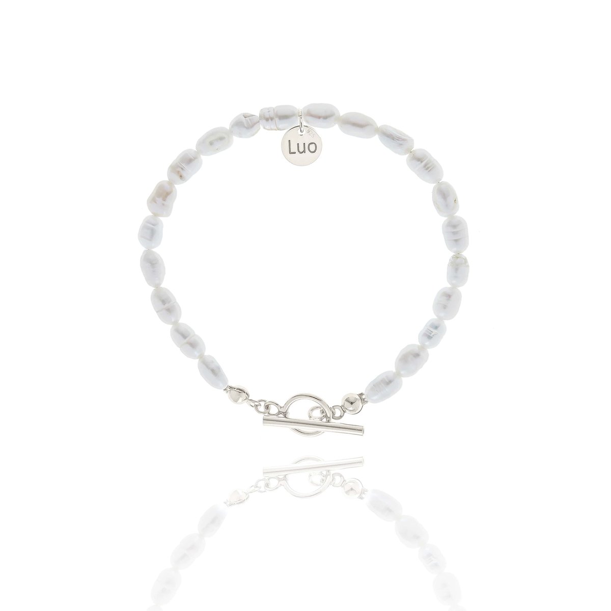 Bransoletka z naturalnych pereł z ozdobnym zapięciem