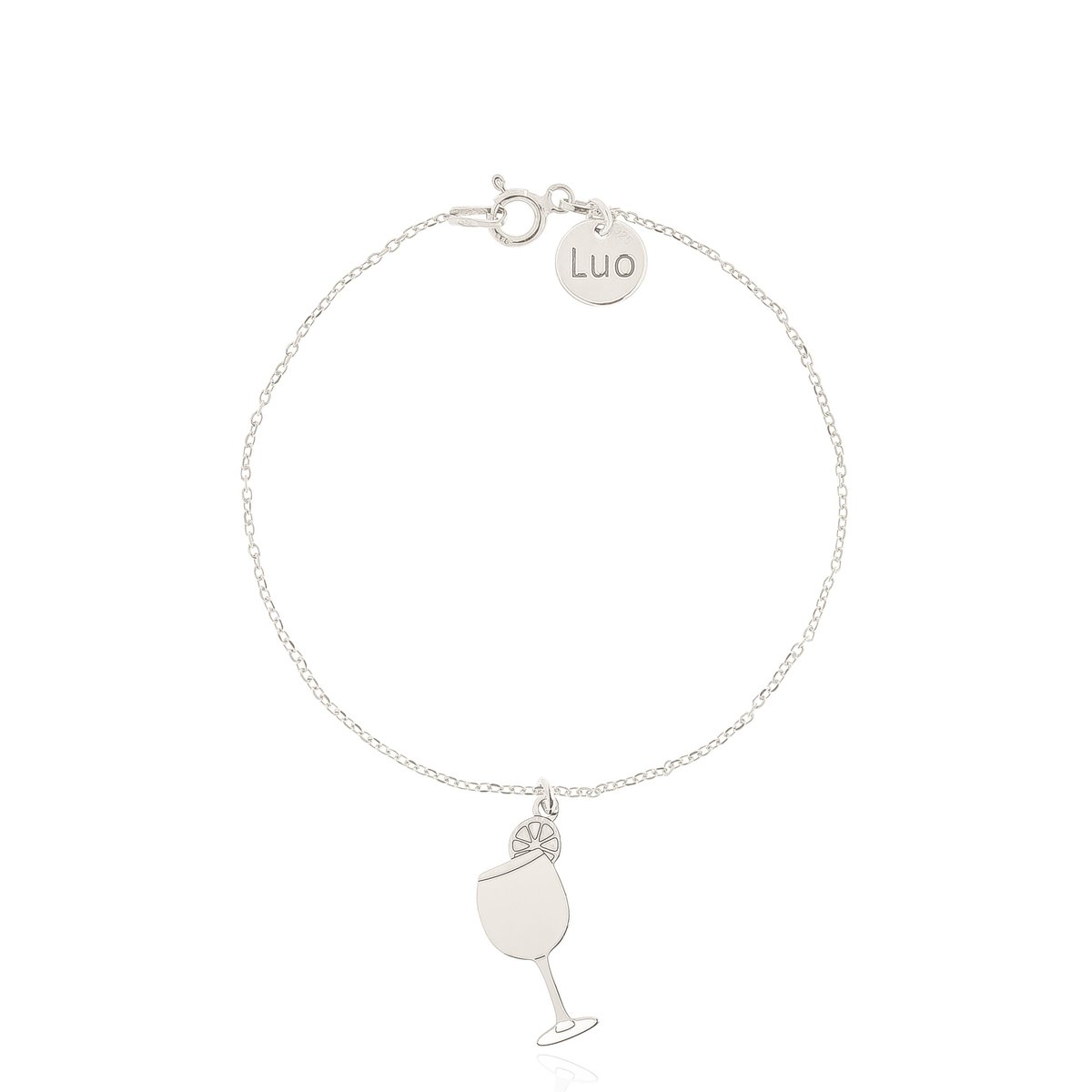 Bransoletka srebrna z drinkiem Aperol Spritz