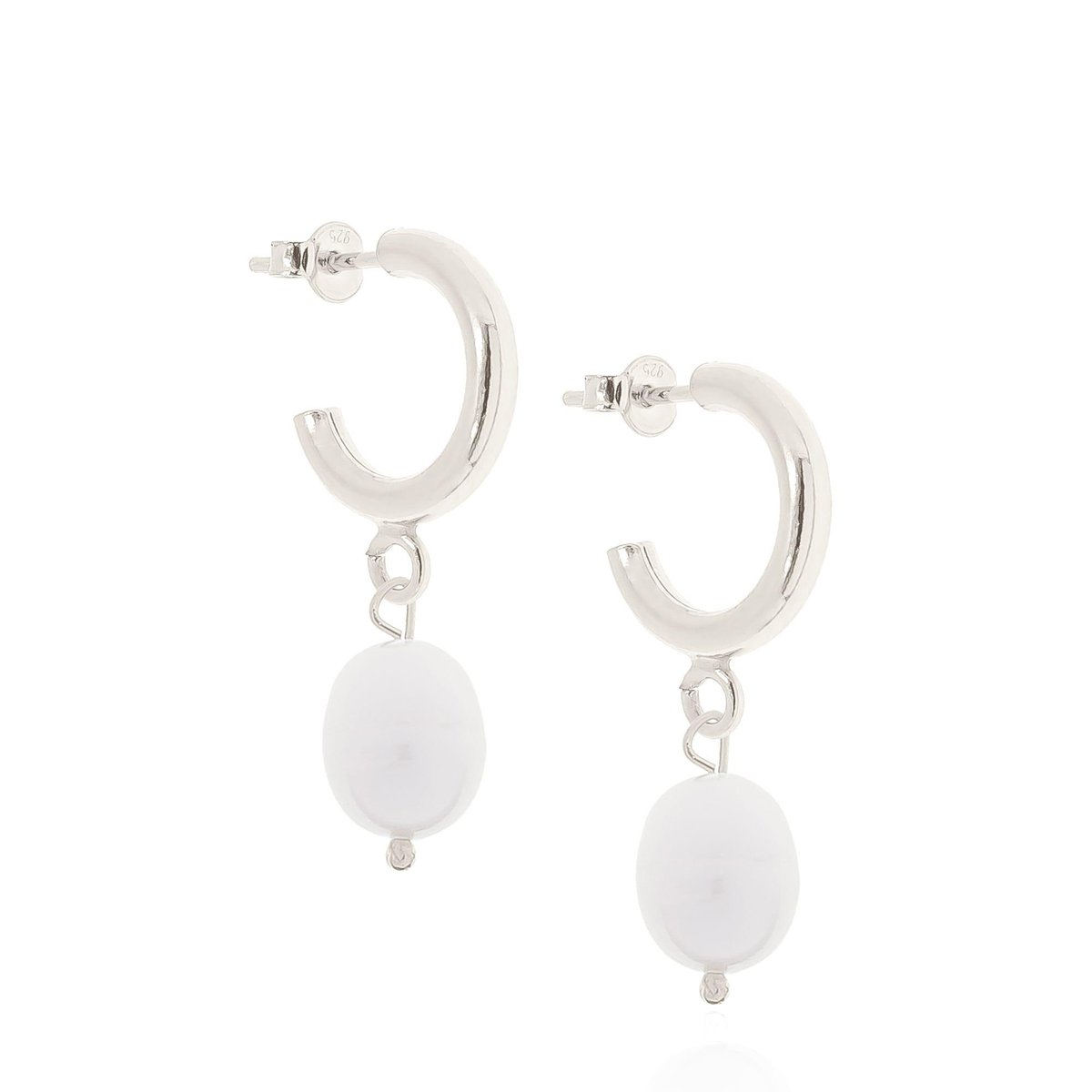 Kolczyki srebrne z naturalnymi perłami