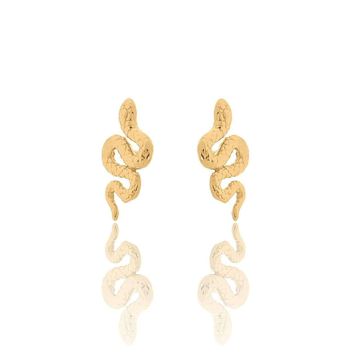 Kolczyki srebrne pozłacane węże